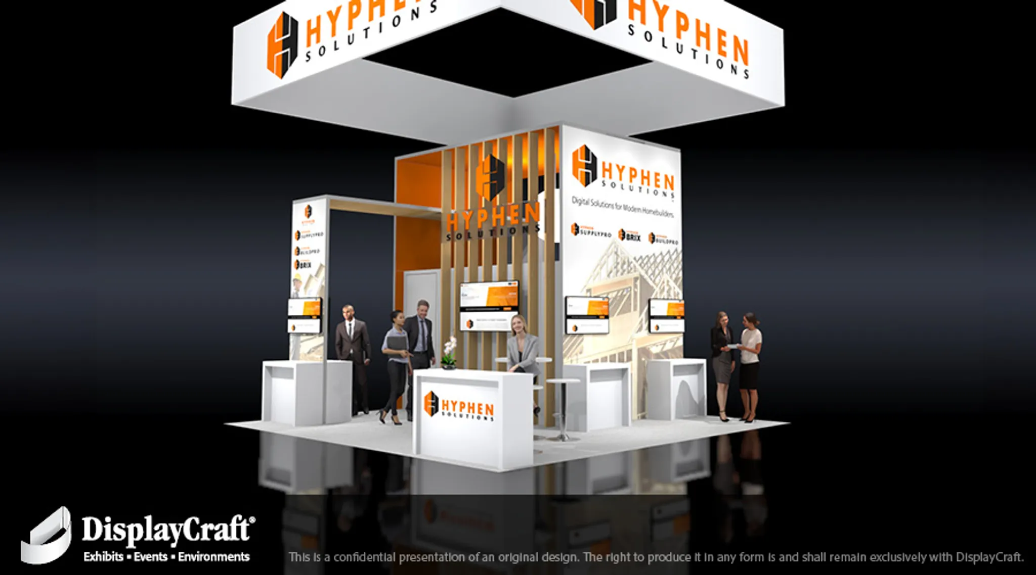 20x20 Island booth design by DisplayCraft